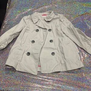 Chic Kids Cream Double-Breasted Pea Coat